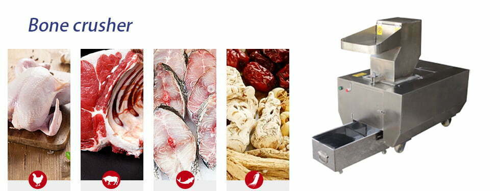 Automatic animal bone crusher machine application