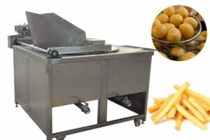 Automatic discharge deep batch fryer