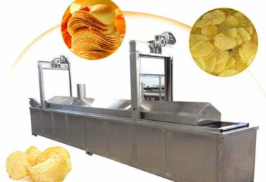 Industrial continuous chips fryer