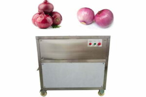 Onion root stem cutting machine