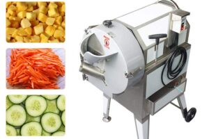 Root vegetable cutting slicing machine