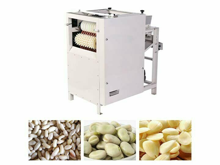 Almond peeling machine application