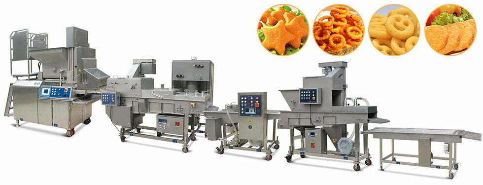 Large automatic burger patty production line