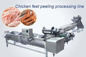 Chicken feet peeling production line