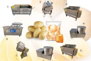 Máquina de batatas fritas em pequena escala de 50 ~ 500 kg por hora