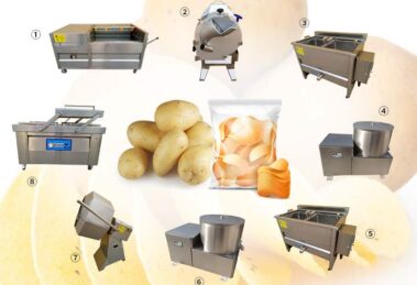 50~500kg per hour small scale potato chips machine