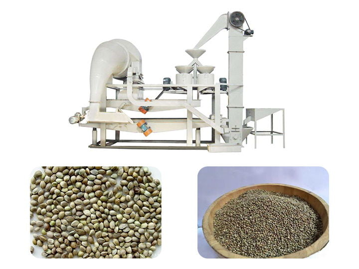 Hemp seed shelling separating machine