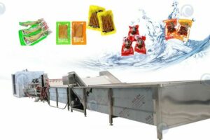 Vacuum-packed food washing line